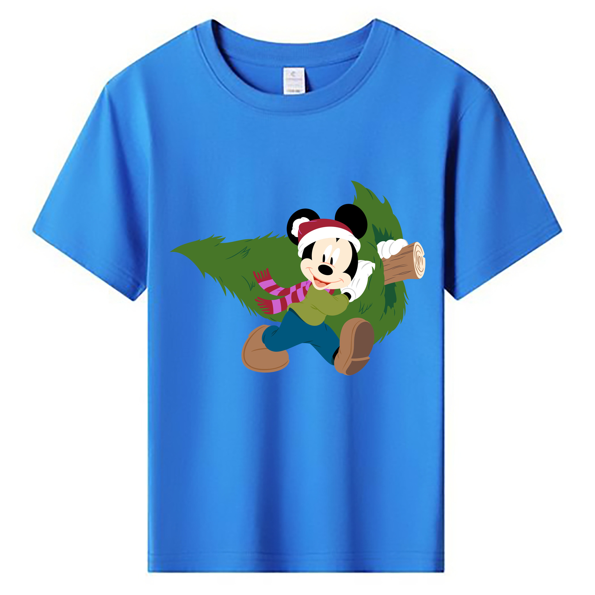ミッキーマウス Mickey Mouse 綿100％キッズTシャツ（フロントプリント）